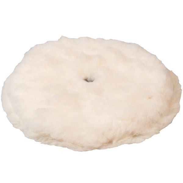 Zachte lamswollen polijstpad met klittenband Ø200mm