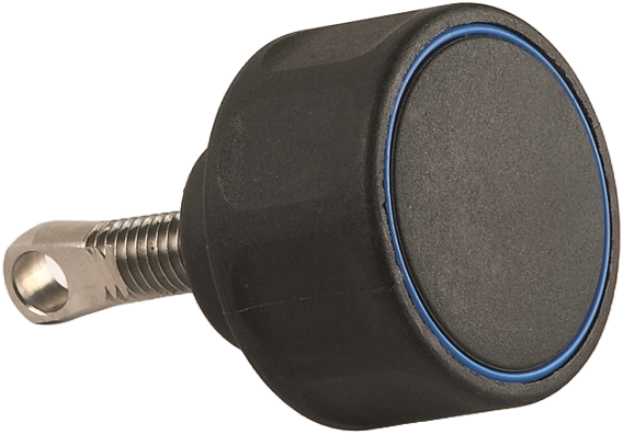 Gebo knop zwart compleet