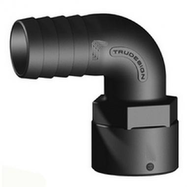 Haakse adapter 3/4" zwart
