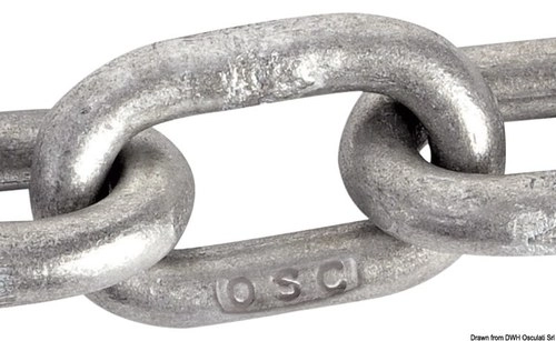 Chain caliibrated hot dip galv 6mm (25mt