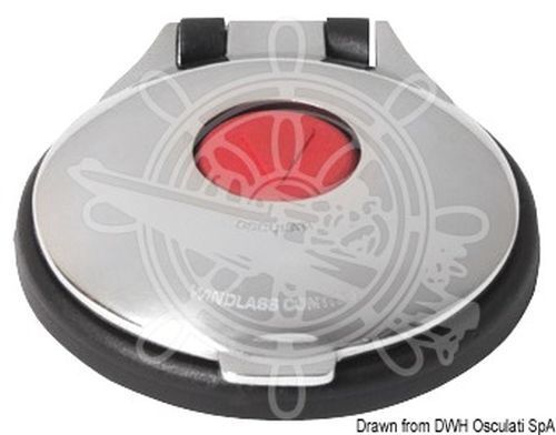 Foot-switch for windlass, AISI 316/red