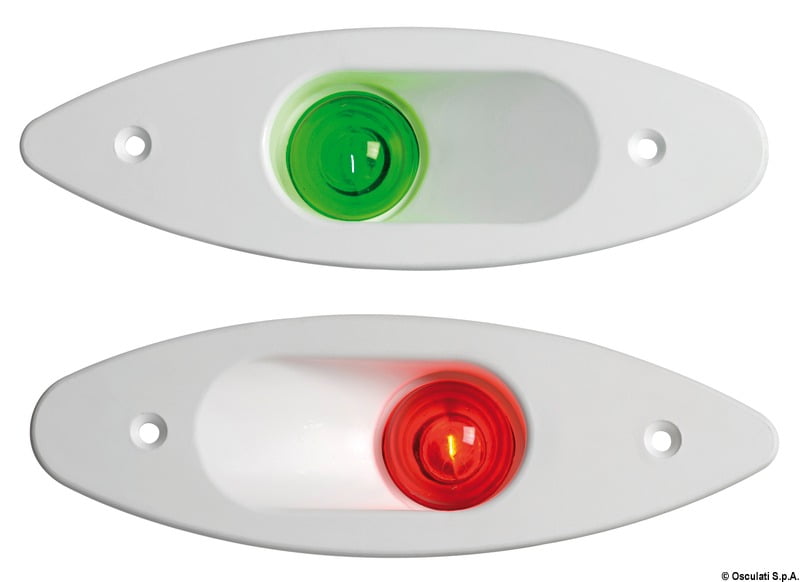 ABS green/white flushmount light