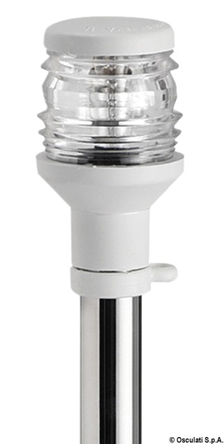 Retractable pole Aisi 316 white plastic