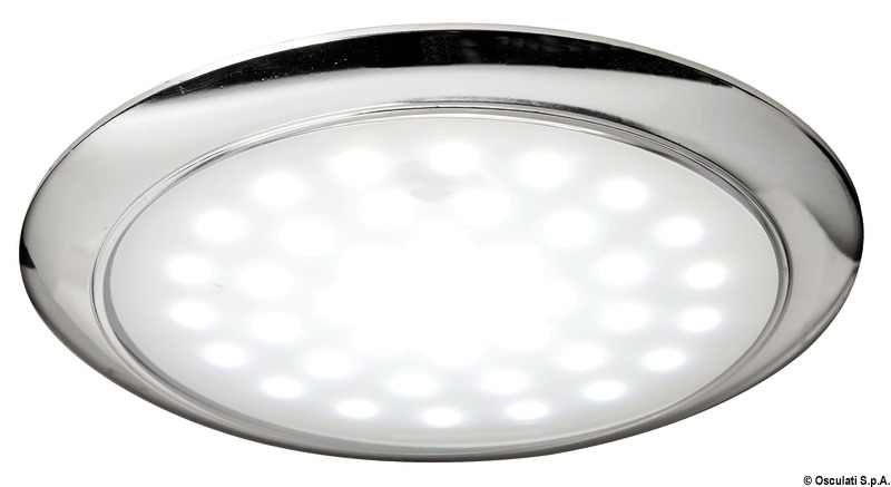 Ultra-flat LED light chromed ring nut 12