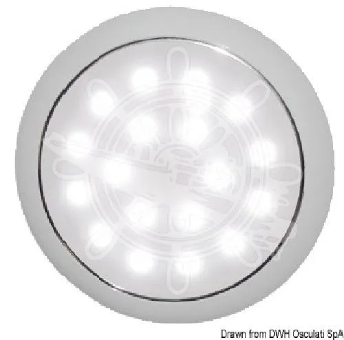 Day/Night LED ceiling light chromed