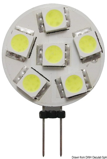 6-LED bulb G4 rear connection Ø 24 mm