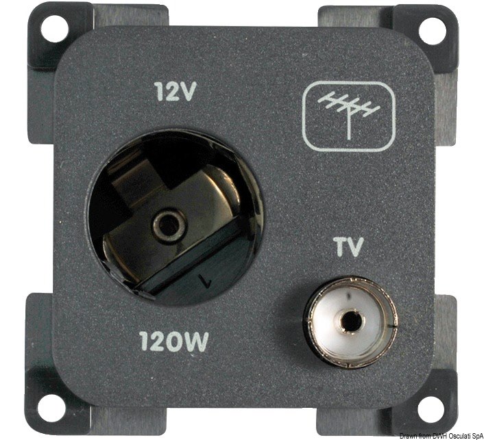 Single mounting kit dark grey