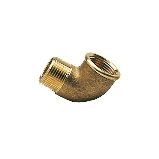 90° brass elbow male/female 1"