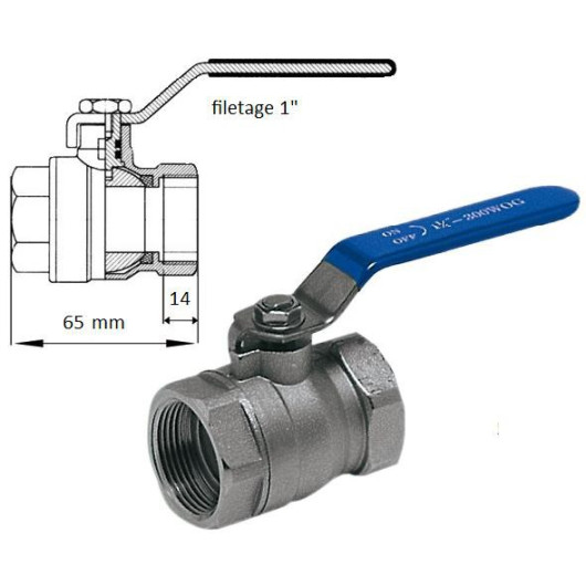Ball valve chromed brass 3/4"
