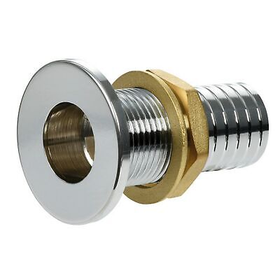Huiddoorvoer messing verchroomd 1" x 30