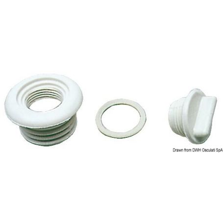 Nylon water drain plug black