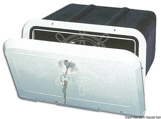 Storage box 285 x 180 x 260 mm with lock