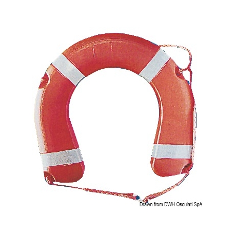 Horseshoe lifebuoy conforming to Minist