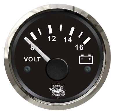 Voltmeter 8/16 V black/glossy