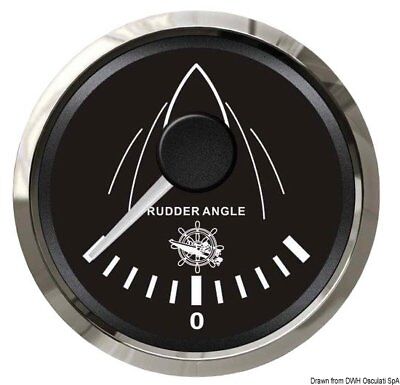 Rudder angle indicator black/glossy