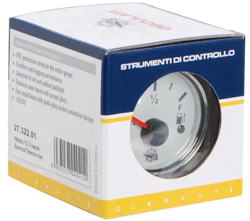 Fuel level gauge 240/33 Ohm white/glossy
