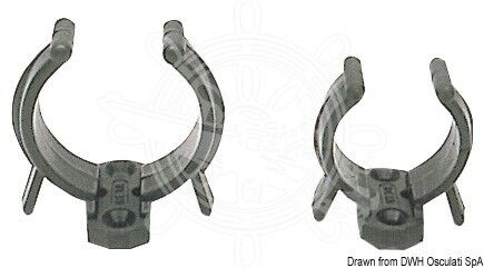 Nylon spring clip white 34/45 mm (10pcs)
