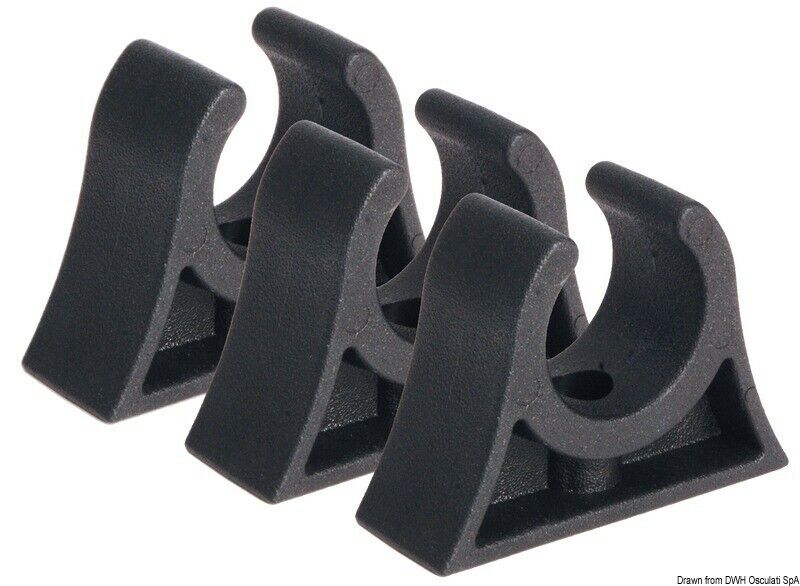 Tube clip black 16/18 mm (10pcs)