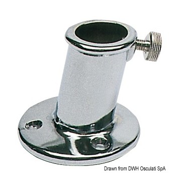 flagpole socket 25mm ch.brass