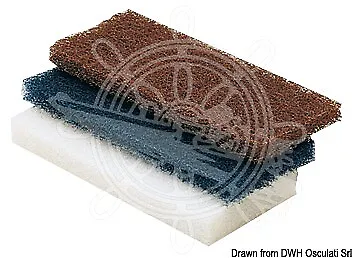 Strong abrasive pads, brown (pair of)