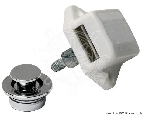Push-lock nylon/chromed brass 16 mm
