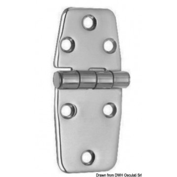 Scharnier RVS 85x39 / dikte 2mm