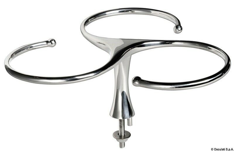 3 cup drink holder AISI 316 stud fixati