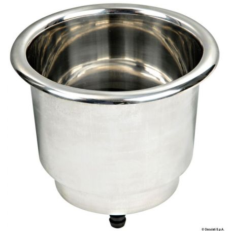 Delux SS standard glass holder w/drain h