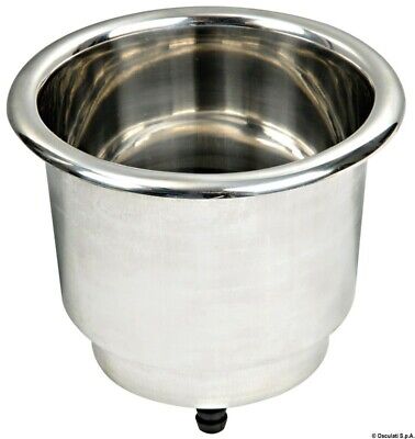 Delux SS LED glass holder w/drain hole