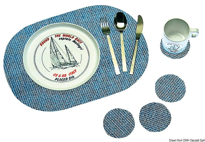 Anti-skid tablemats-blue
