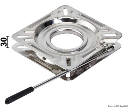 SS rotating base guided w/seat