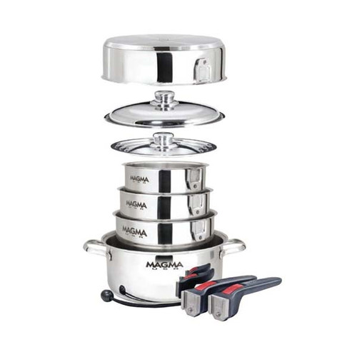 Stackable pots/pans SS inside