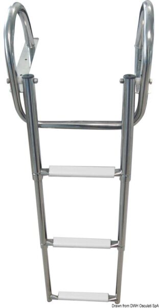 4-step telescopic ladder w/handles