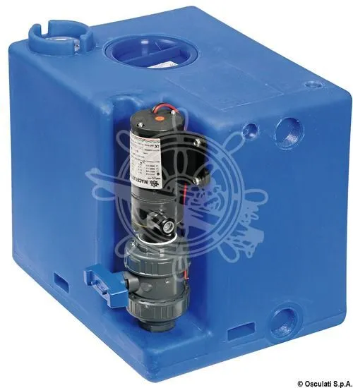 Waste water tank w/macerator 12 V 52 l