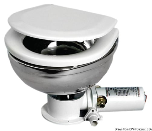 Electric toilet 24V wood seat