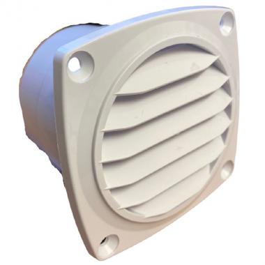 ABS hose vent w/collar white 92 x 92 mm