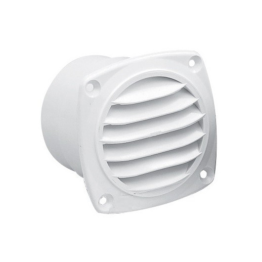 ABS hose vent w/collar black 92 x 92 mm