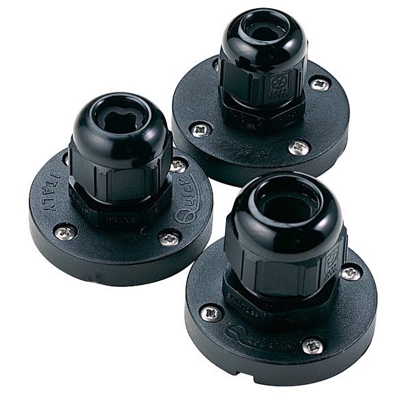 Quick draaddoorvoer zwart 7-12mm (10x)