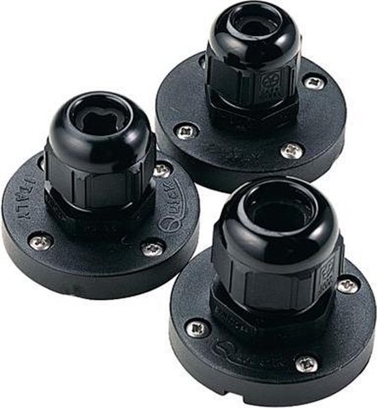 Quick draaddoorvoer zwart 10-14mm (10x)