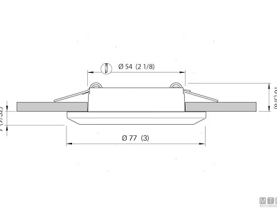 MIRIAM C LED DAGLICHT 2W 1030V RVS