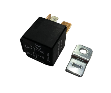 Relais zwaar 24V - 40A met steun