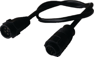 9 Pin black XDCR to 7 pin blue adapter.