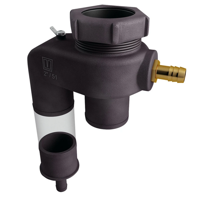 Vetus Brandstof-overloop type FSA, voor dekdop en vulslang Ø 51 mm, ontluchting Ø 16 mm