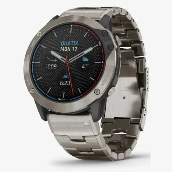 quatix® 6x Solar, titanium met titanium