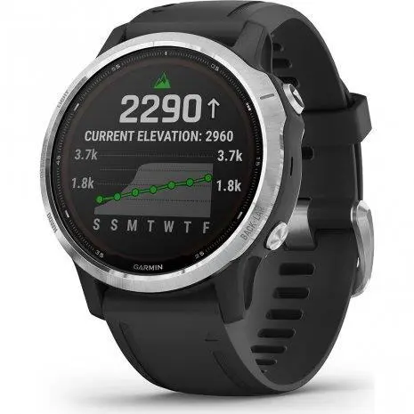 fÄnix® 6S Solar, zilver met zwarte band