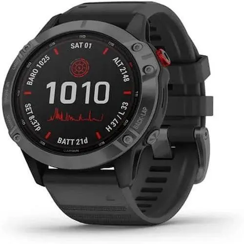fÄnix® 6 Solar, zilver met zwarte band